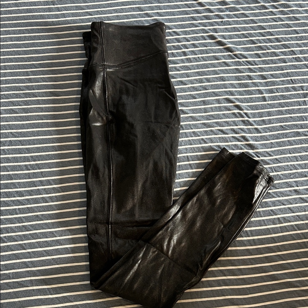 SPANX Faux Leather Leggings - Black
